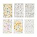 6 Sheets Nail Art Stickers Nail DIY Stickers Easy To Disassemble Self Adhesive Design Environmentally Friendly Material Sunflower Daisy Pattern Nail Art Decals Nail Glue