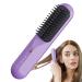 1/2 Cordless Hair Straightening Comb - Portable Anti Scald Heating Straightener Brush | 3 Temperature Setting Hair Straightener Brush USB Rechargeable Ionic Hair Straightener Brush for Curly Hair