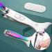 SUICRA Nail Clippers Fingernail Clipper Toenail Nail Clippers Gradient Mermaid Three-Dimensional Fish Scale Texture Handle Color Stainless Steel with File Nail Repair Tool - Buy Online on GoSupps.com
