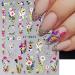 Dornail 5D Embossed Bronzing Nail Stickers - Spring Floral Decals for Women Manicure - Colorful Flower & Bird Nail Art Accessories - Buy Online on GoSupps.com