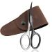 marQus Solingen INOX Titanium self sharpening Nail and Cuticle Scissors, fine, curved and sharp in handy case Precision Scissors, Nail Scissors Germany - Pedicure Beauty Grooming Kit for Nail, Eyebrow