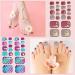 352 Piece Romantic Style Toenail Polish Stickers | Full Toe Nail Wraps for DIY Glitter Manicure | Adhesive Toenail Art Strips with Nail File for Women and Girls - Buy Online on GoSupps.com