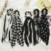 Black White Hair Scarf Scrunchies with Tail - Elastic Ponytail Bands for Women - Buy Online on GoSupps.com