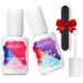 Modelones Dip Powder Liquid Set with 15ml 2 in 1 Base & Top Coat and Activator, 5 Pcs Dipping Powder System Essential Kit with nail tools for French Nail Art Manicure, Long Lasting and No Nail Lamp Needed dip liquid set