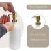 Darware 16oz Glass Pump Bottles - Set of 2 White w/ Gold | Soap Dispenser with Brushed Metal Pump Tops - Buy Online on GoSupps.com