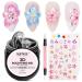 SUPWEE Clear 3D sculpting gel with floral stickers 15g multi-functional modeling gel for nails 3D gel floral stickers and nail brushes for DIY salon at the