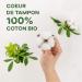 Tampax Organic Cotton Tampons - Super 100% Organic Cotton 56 Units with Applicator | Eco-Friendly | Best for Sensitive Skin - Buy Online on GoSupps.com
