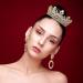 Gold Queen Crown for Women - Rhinestone Full Round Tiara for Prom, Wedding, Birthday - Hair Accessory for Girls - Buy Online on GoSupps.com