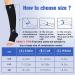 Bropite Zipper Compression Socks - 2 Pairs Open Toe Calf Knee High 15-20mmHg for Walking Running | Large-X-Large | Black/Nude - Buy Online on GoSupps.com
