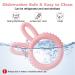 MISSLILI Silicone Baby Teether Toy | BPA Free | Ring Shape Rabbit Ear Design (Pink) | Soothe Baby's Sore Gums | For 3-12 Months Infants - Buy Online on GoSupps.com