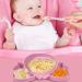 Lanjue Baby Silicone Suction Plate Set with Spoon and Fork - Non Slip Divided Weaning Plates for Toddler, Pink - Buy Online on GoSupps.com