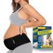 ChongErfei Pregnancy Belly Band Maternity Belt Back Support Abdominal Binder Back Brace - Relieve Back Pelvic Hip Pain for Pregnancy Recovery (Black Plus Size) Plus Size Black