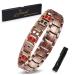 Jeracol Lymphatic Drainage Copper Bracelet for Men 99% Pure Copper Magnetic Bracelet with 4 Element Magnets Adjustable Wristband Brazaletes with Sizing Tool B-copper2