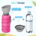 Pecute Dog Water Bottle - Foldable Safe & Non-Toxic 850ml for Dogs | Perfect for Outdoor Activities Training & Travel - Pink XL - Buy Online on GoSupps.com
