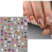 JMEOWIO 3D Embossed Halloween Nail Art Stickers Decals Self-Adhesive 5D Yellow Star Nail Supplies Nail Art Design Decoration Accessories 4 Sheets - Buy Online on GoSupps.com