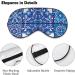 Blue Ethnic Tiles Sleep Mask - Light Blocking Eye Mask with Adjustable Strap for Comfortable Sleep | Vintage Abstract Design for Men & Women - Buy Online on GoSupps.com