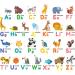 Decowall Colourful Animal Alphabet ABC Kids Wall Stickers - Panda Giraffe Zoo Learning Letter Decals for Nursery & Bedroom - Buy Online on GoSupps.com