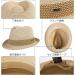 Fancet Packable Straw Fedora Panama Hat for Men & Women - Beige | Sun Summer Beach Trilby - Medium 16010 - Buy Online on GoSupps.com