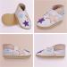 Soft Sole Leather Baby Shoes for Boys and Girls | Purple Stars | 6-12 Months - Buy Online on GoSupps.com