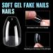 Buy Tomicca Ballerina Short Nail Tips - 192 Gel Full Cover & Acrylic Tips 12 Sizes Pre-shaped Half Matt Finish - Buy Online on GoSupps.com
