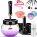 DOTSOG Makeup Brush Cleaner Dryer Sets Electric Brush Cleaner Machine Automatic Brush Cleaner Spinner Makeup BrushTools  Come with 50ml Makeup Brush Cleaner Cleaning Soap and Silicone Cleaning Bowl(Black)