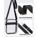 Clear Crossbody Stadium Bag - Adjustable Shoulder Strap - Black - Stadium Approved - Buy Online on GoSupps.com