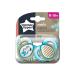 Tommee Tippee Moda Dummy Symmetrical Orthodontic Shape BPA-Free Silicone 18-36 m Pack of 2 Multi-Colour