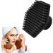 Silicone Face Cleansing Brush | Face Scrubber Exfoliator with Handle | Rubber Face Scrubber | Face Wash Brush | Facial Cleansing Brush | Handheld Face Exfoliator Brush for Women Black - Buy Online on GoSupps.com
