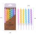 36-Count Rainbow Spiral Birthday Candles with Holders - Party Cake Candles - Buy Online on GoSupps.com