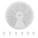 Coolrunner 600Pcs Small Screw Eye Pins, Eye pins Hooks, Eyelets Screw Threaded Silver Clasps Hooks Eye Screws for Jewelry Making (600) (White) (White)