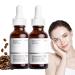 2PCS Caffeine Solution 5%+EGCG Eye Serum Caffeine Eye Serum Caffeine Eye Cream Anti Aging Under Eye Cream for Dark Circles and Puffy Eyes Instant Wrinkle Remover Eye Bag Removal Fade Fine Line 30ML