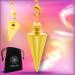 Vibratis fortune-telling clock gold-coloured cones for work on plan universal pendulum for radiesthesia made of gold-plated brass