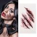 Sibba Fake Blood Temporary Tattoo Body Art Skin Stickers - 10 Pieces Horror Realistic Bloody Wound Stitch Scar Scab Bruise Halloween Cosplay Makeup Kit - 4 Styles - Buy Online on GoSupps.com