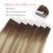 Shop Sixstar Hair Tape In Extensions - 20 Real Hair Pieces 50g Root Brown to Ash Blonde 50cm Length - Buy Online on GoSupps.com