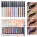 12-Color Liquid Eyeshadow Set - Glitter Shimmer and Smoke - Waterproof & Fast Drying Makeup Kits - Buy Online on GoSupps.com