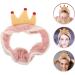 minkissy Spa Headband for Washing Face Cute Crown Design Makeup Headband Soft Coral Fleece Skincare Hair Band Face Wash Headband for Women Girls - Buy Online on GoSupps.com