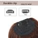 Clip in Bangs One Piece Ponytail - 100% Remy Human Hair for Women & Girls | French Bangs in Dark Brown - Buy Online on GoSupps.com