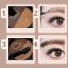 Eyebrow paste and eyeliner with stamp 2 in 1 waterresistant powder and cream Doublesided brush New eyebrow color Brown - Buy Online on GoSupps.com