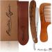 Preston Regis Men's Cut Throat Razor Kit - Marine Grade 316 Stainless Steel Straight Shaving Swing Lock Razor with Wood Handle. includes Premium Leather Travel Pouch and Vintage Wood Beard Comb. - Buy Online on GoSupps.com