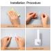 Adhesive Scrunchie Holder 2-Pack - DIY Hair Accessories Organizer - Wall Hooks - Waterproof - Simple Style White - Buy Online on GoSupps.com