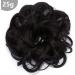 Jet Black Updo Hairpiece Scrunchie 25g - Wavy Curly Messy Bun Chignon Ponytail Extensions - Buy Online on GoSupps.com