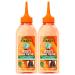 Garnier Garnier Fructis Hair Drink Papaya Lamellar Balm Repair for Damaged Hair Detangling Action Extra Shine Silicone-Free 2 x 200 ml Bottles