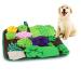 Bokelai Snuffle Mat for Dogs Slow Feeding Mat for Small Medium Dogs - 42 x 42 cm Dog Treat Dispenser Mat Puppy Sniffing Mat Pet Treat Toy Dog Puzzle Brain Training Game Green S-Succulent