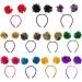 amangul Christmas Rainbow Pompoms Hair Hoop Woman Headband Makeup Headband for Easter Carnivals Cosplay Hair Accessories(Color 1) - Buy Online on GoSupps.com