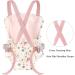 GAGAKU Doll Carrier - 100% Cotton Baby Front & Back Carrier for Kids | Adjustable Straps | Pink 2-Rose Garden - Shop Internationally! - Buy Online on GoSupps.com