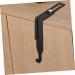 Hohopeti Bag Hanger Hook 4pcs Metal Cabinet Hooks Coat Rack Hooks Hangers Rustic Hooks Hanging Organizer On The Door Mirror 8.00X7.00X1.20CM Black - Buy Online on GoSupps.com