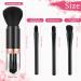 2 Sets Retractable Makeup Brush Travel Set - Mini 4 in 1 Lip & Foundation Brush - Black & White Cosmetic Brushes for Easy Application - Buy Online on GoSupps.com