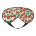 Strawberry Pattern Print Unisex Sleep Eye Mask Soft Comfort Eye Shade Cover for Travel/Yoga/Shift Work Black