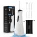 Water Dental Flosser Pick for Teeth Portable Cordless Oral Irrigator with 4 Pressure Modes 300ML Water Tank IPX7 Waterproof 6 Jet Tips Storage Bag for Gums Braces(White)