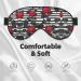 Black White Stripes Red Rose Flowers Eye Mask | Unisex Soft Comfort Sleep Mask for Travel Yoga & Shift Work - Buy Online on GoSupps.com